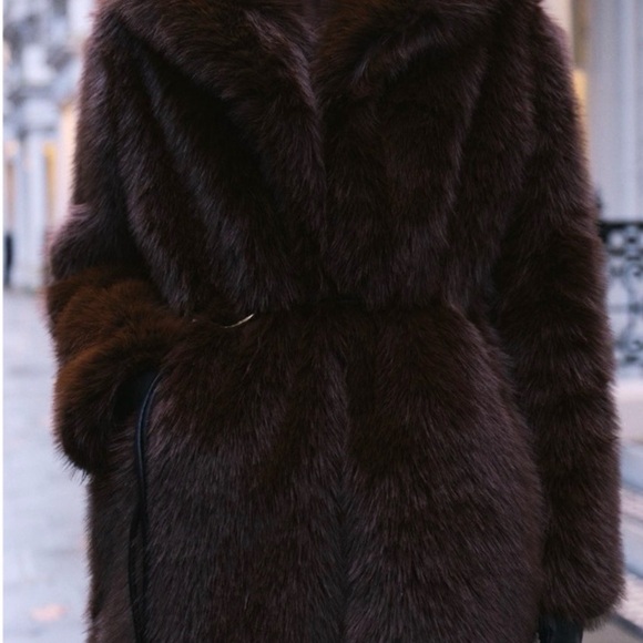 Zara Women's Dark Brown Teddy Jacket - Picture 5 of 5